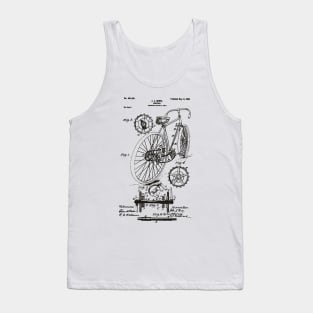 Bicycle Patent Black Tank Top